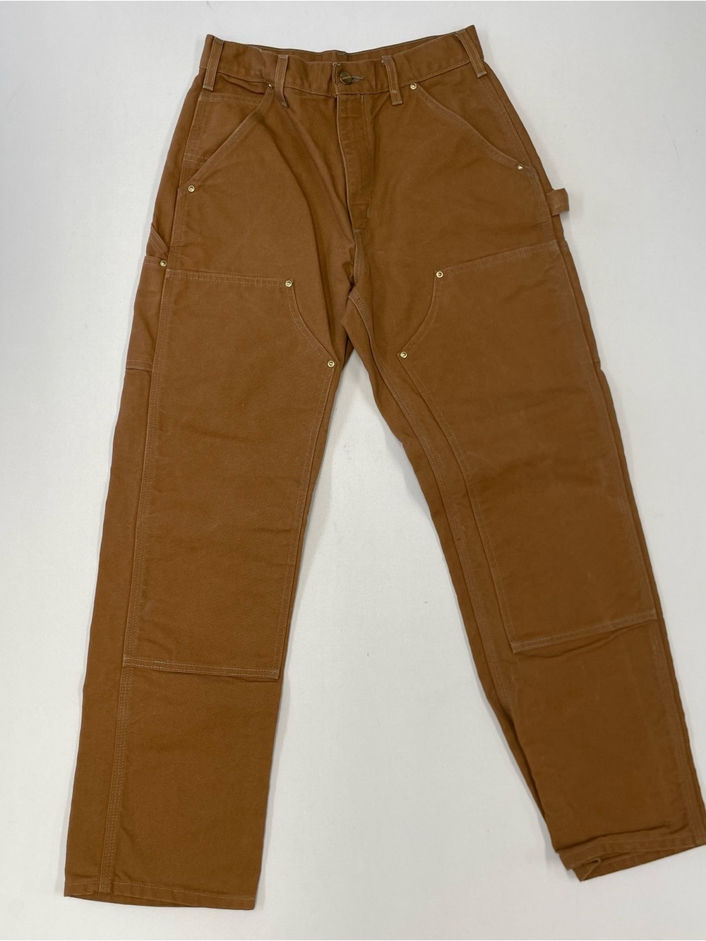 Vintage Carhartt Brown Double Knee Work Carpenter Pants Mens 28×29 made in USA